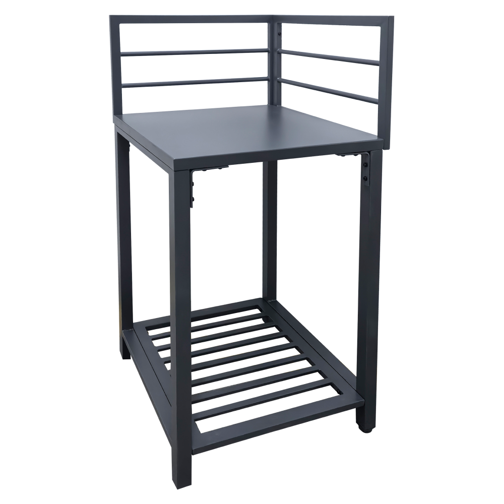 Insulă de bucătărie de grădină de colţ, metal, gri, TANITA TYP 1 Kondela