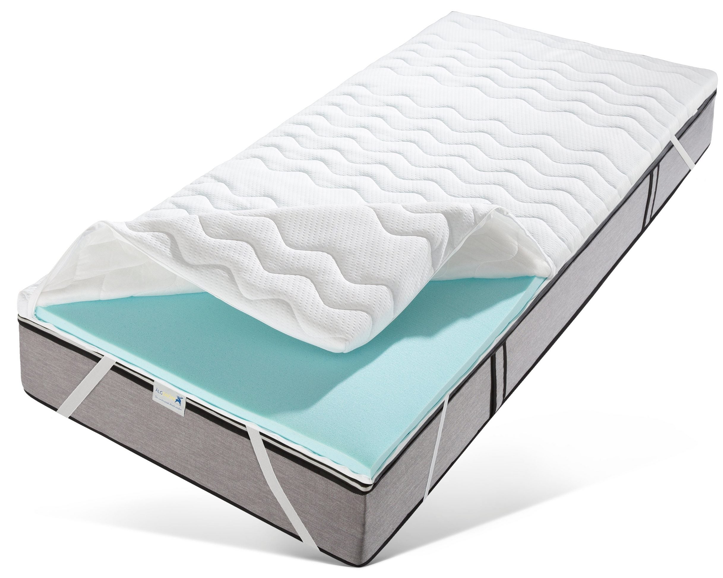 Topper saltea Atran cu spuma cu gel, 90x200 cm, 6 cm inaltime Arboteca