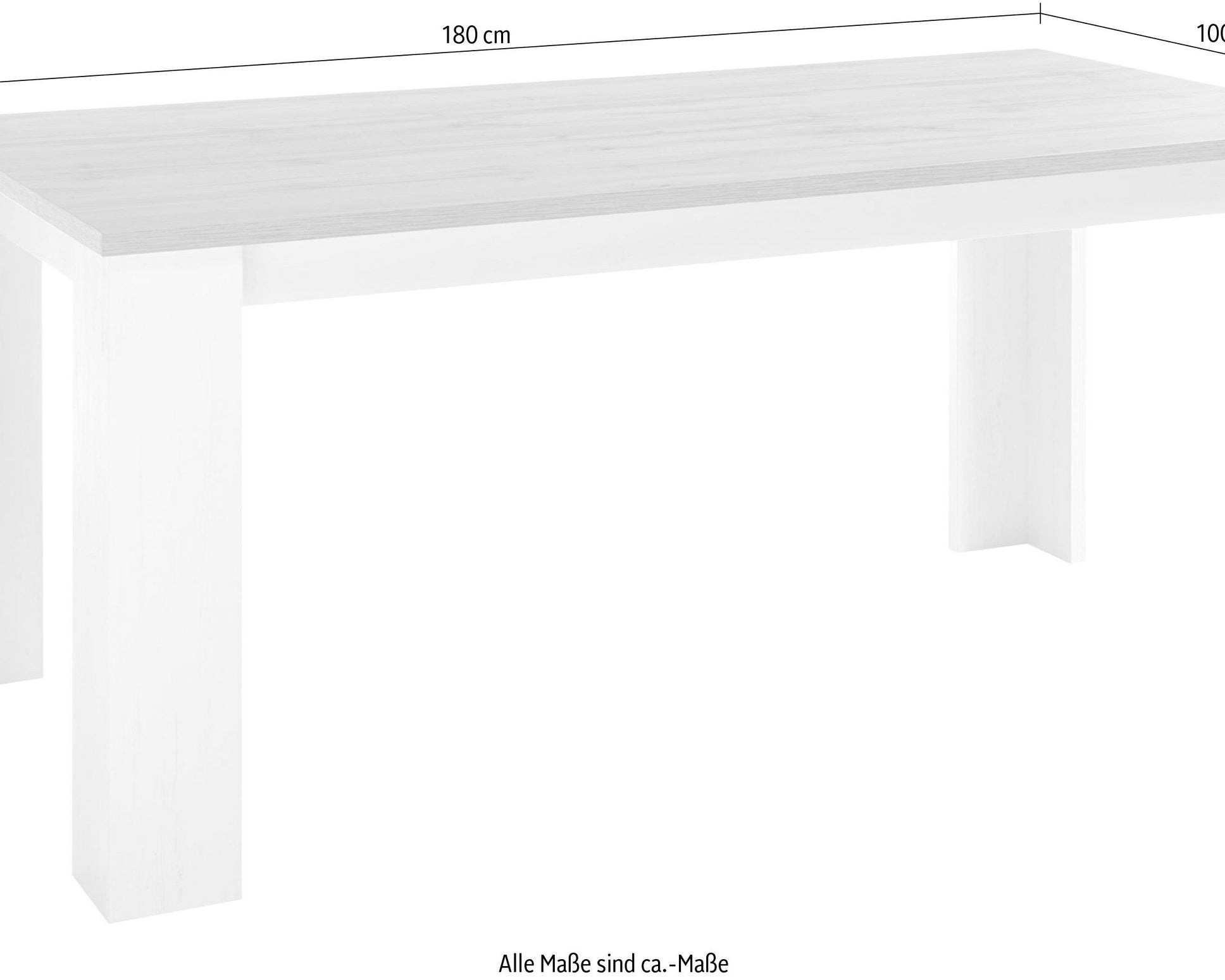 Masă Orlando, aspect de lemn, 180 cm Arboteca