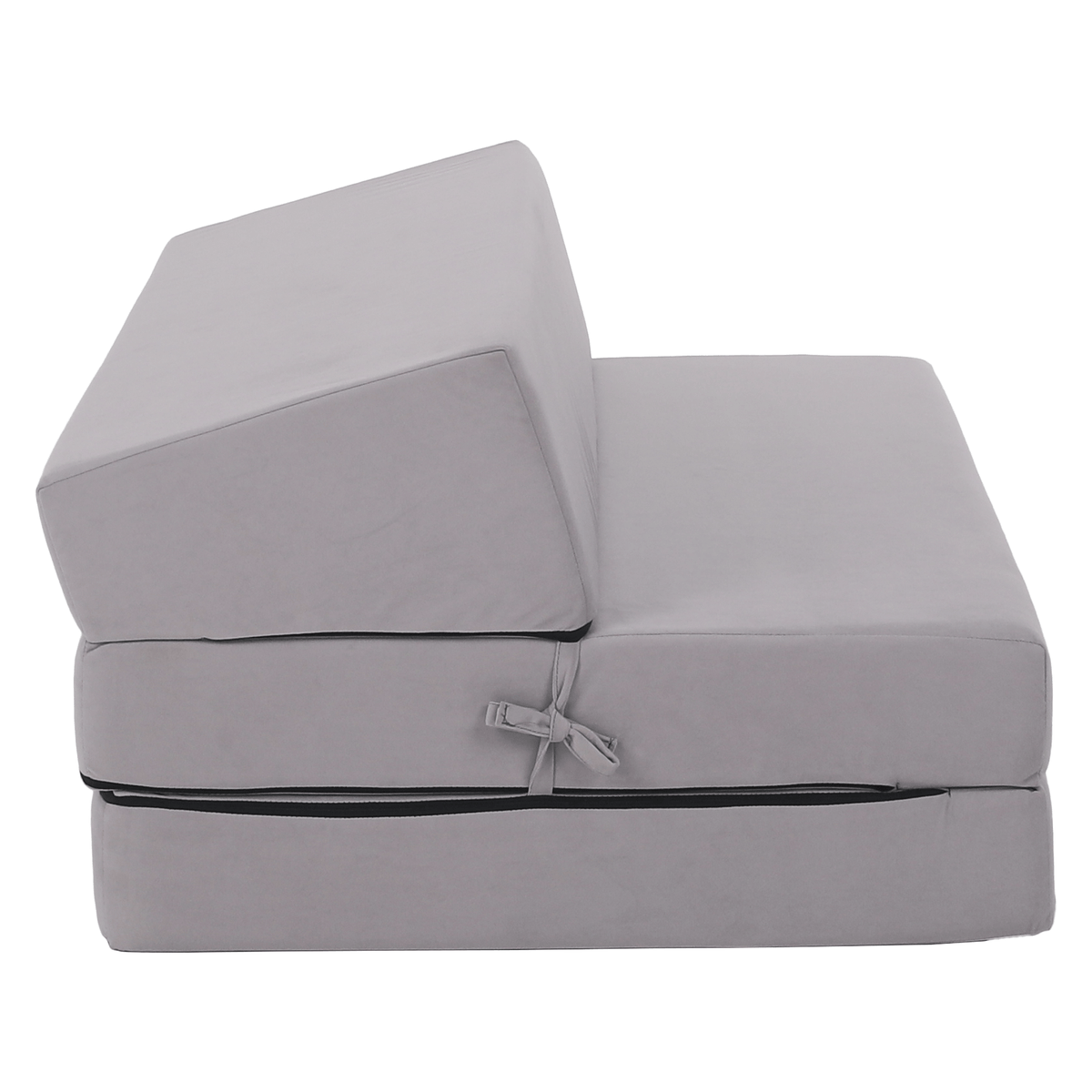 Saltea/scaun pliabil, 2 in 1, gri deschis, VEDIS Kondela