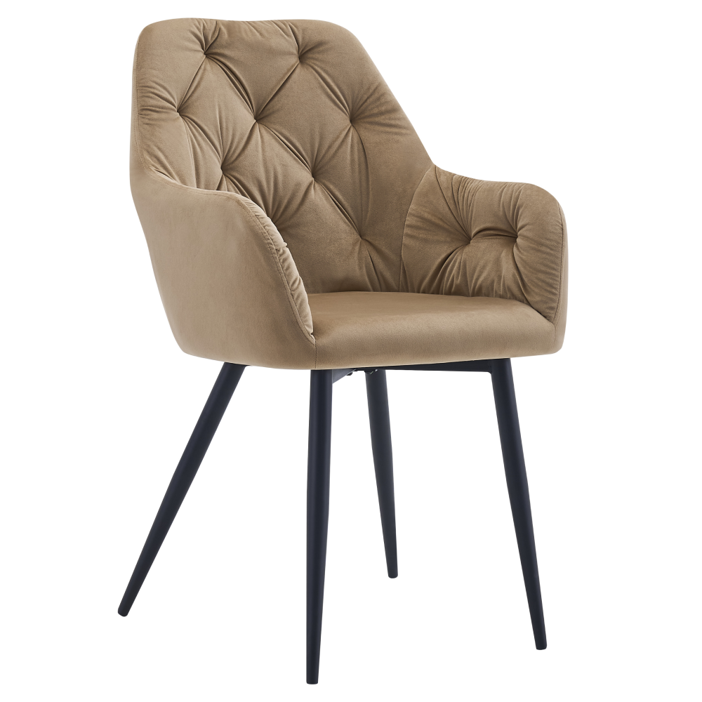 Fotoliu de design, material Velvet bej, VERIO NEW Kondela