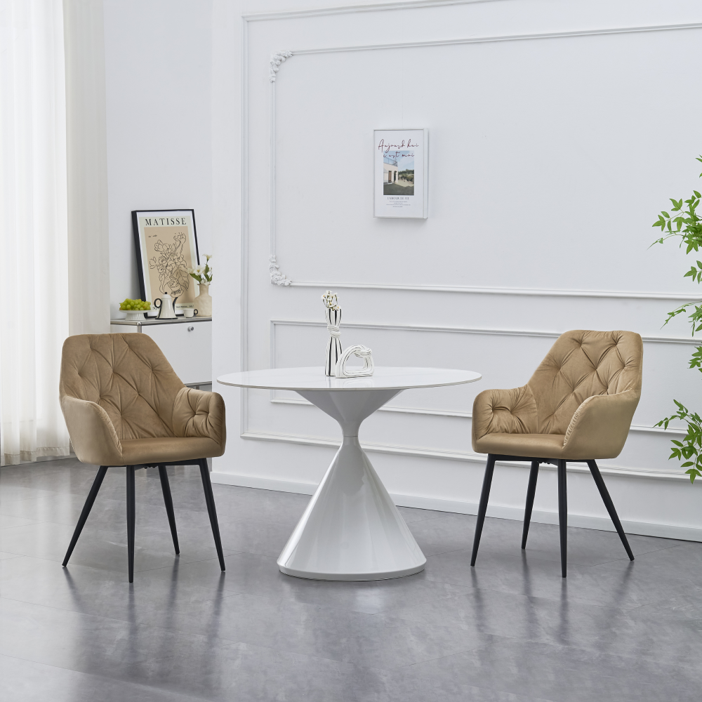 Fotoliu de design, material Velvet bej, VERIO NEW Kondela