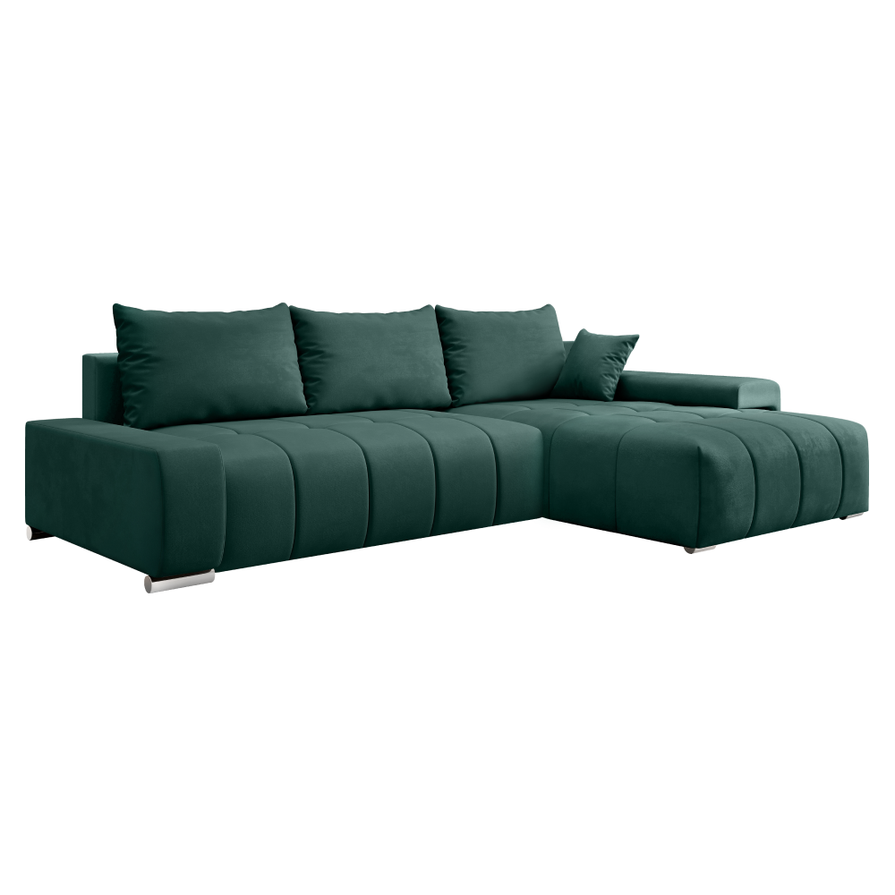 Set canapea universală CHANIA, smarald, 259x180x74 cm Kondela