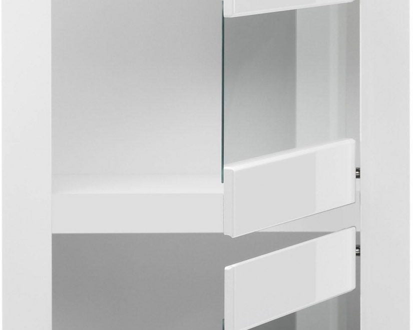 Vitrina Carat, Alb Lucios, 198 cm inaltime Arboteca