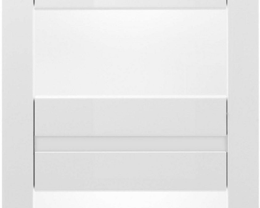 Vitrina Carat, Alb Lucios, 198 cm inaltime Arboteca