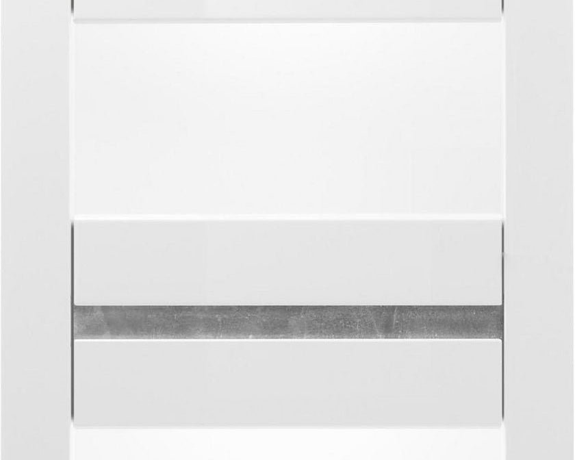 Vitrina Carat, Alb Lucios, 198 cm inaltime Arboteca