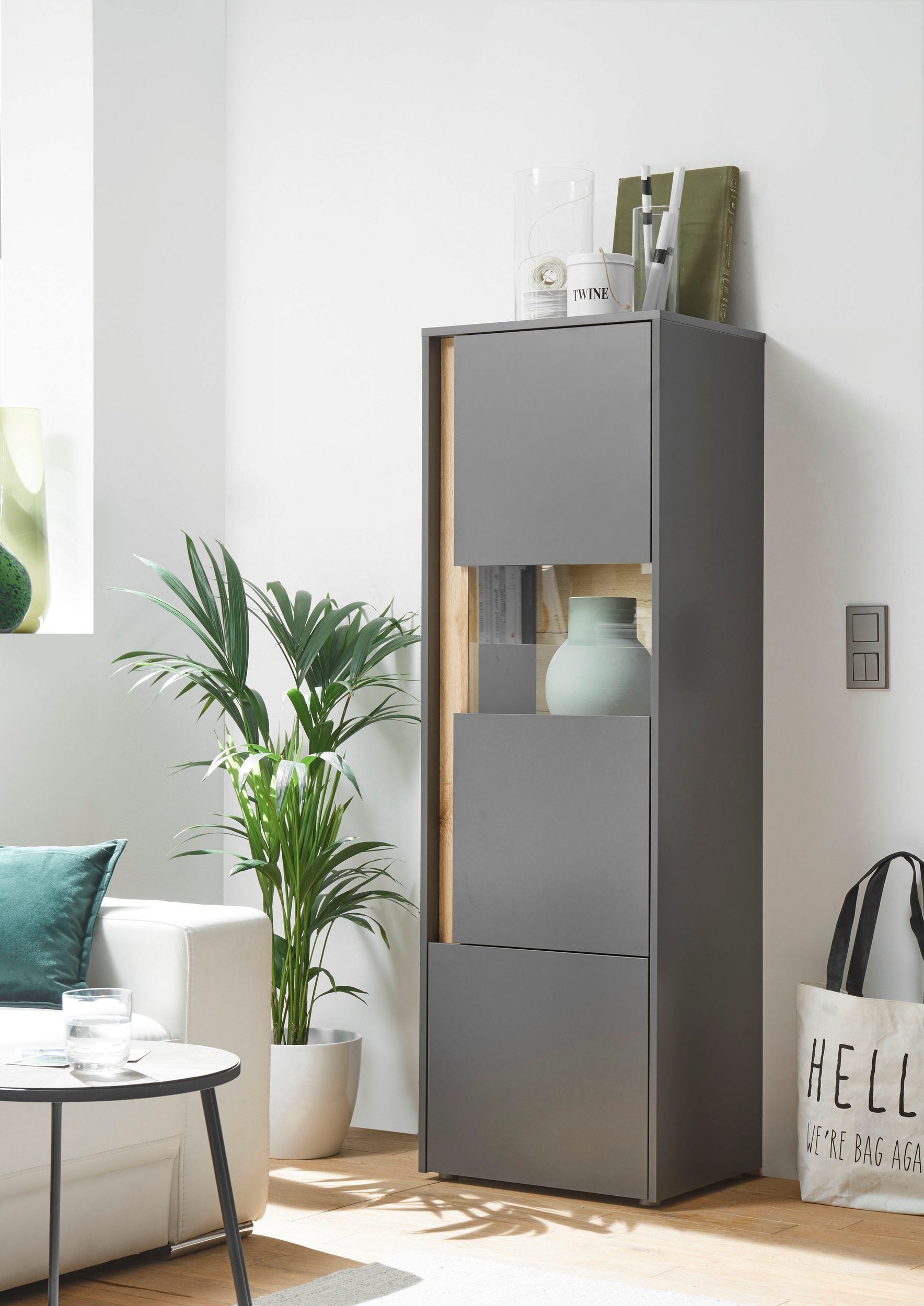 Vitrina Giron, Gri, 50 cm Arboteca