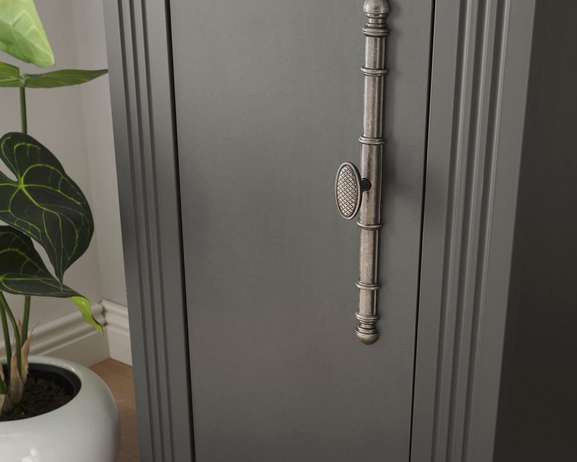 Vitrină Westminster 50 cm, gri, 3 rafturi Arboteca
