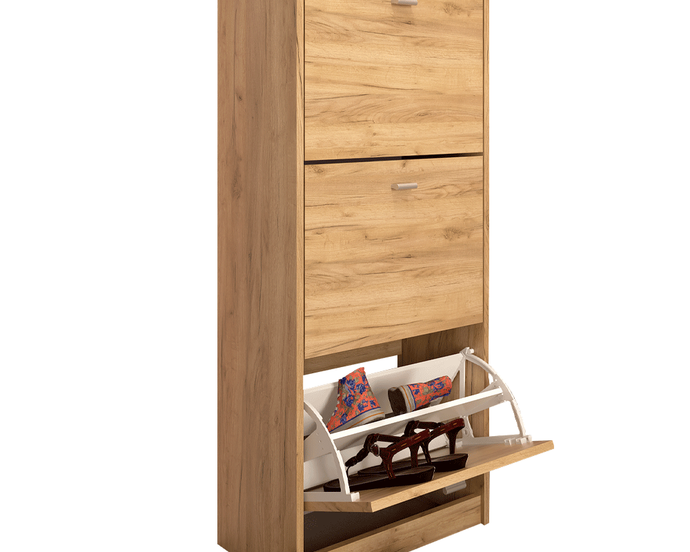 Pantofar 3 compartimente ASCOLI TIP 2, artisan, 50x28x116 cm Kondela