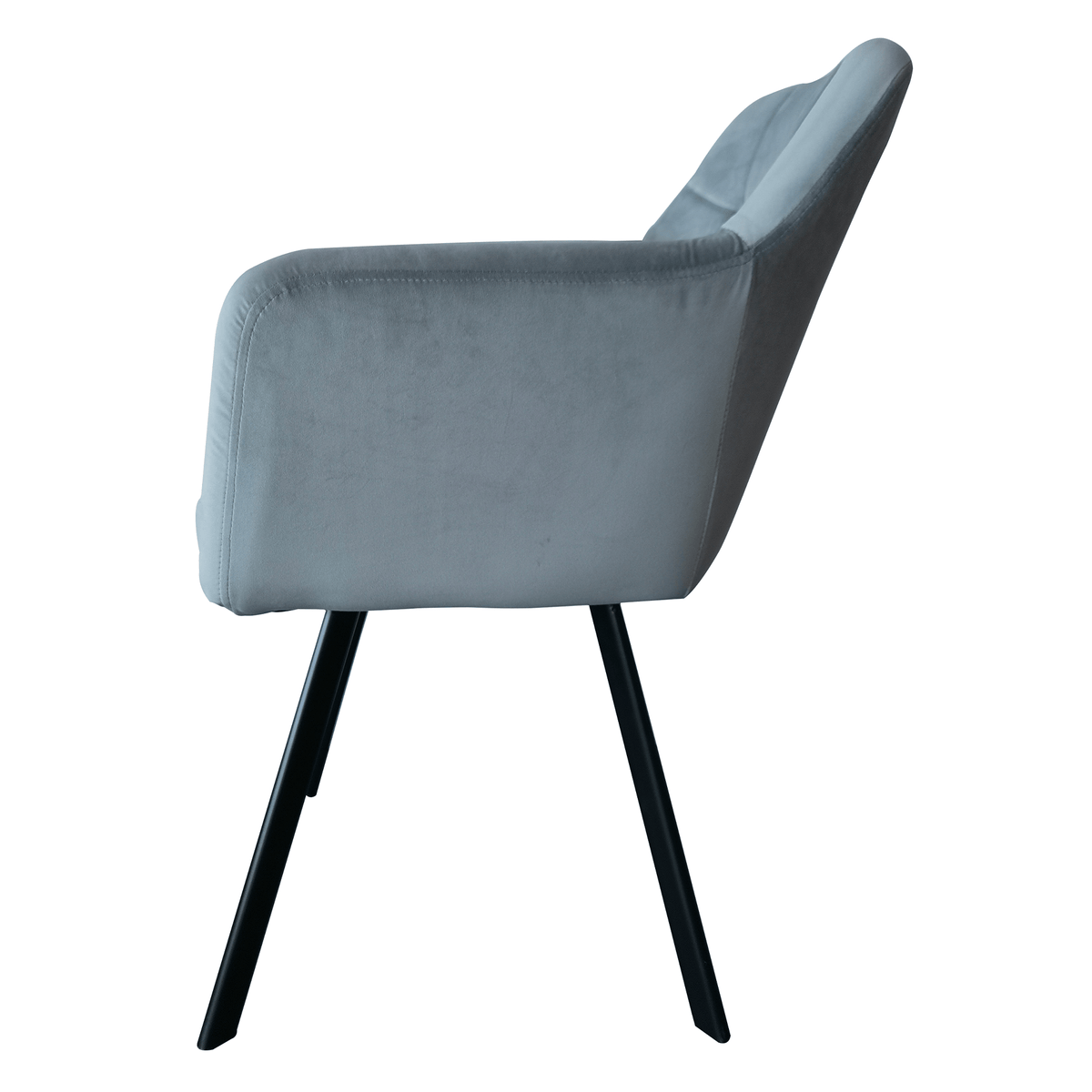 Fotoliu MALAUCENE, material de catifea gri/negru, țesătură Velvet/metal, 60x60x86 cm Kondela