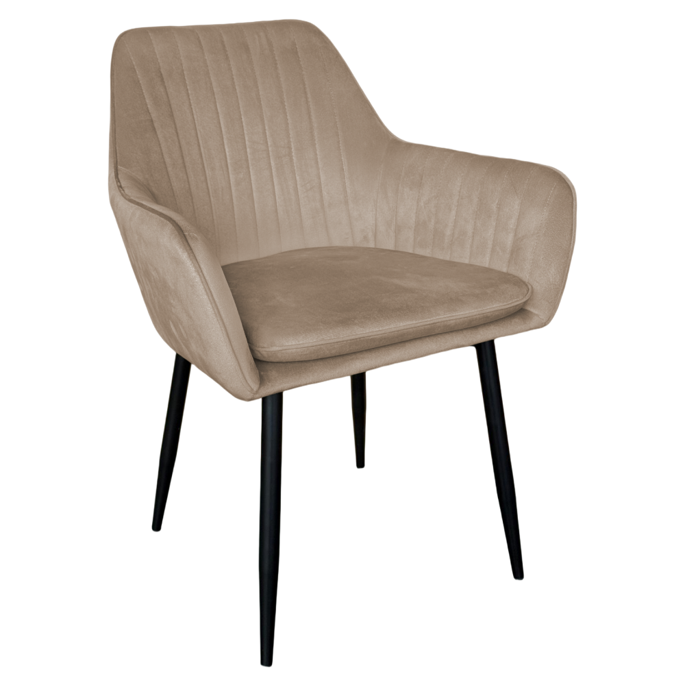 Fotoliu de design BASSANO, catifea Velvet gri maroniu Taupe, 58x58x86 cm Kondela