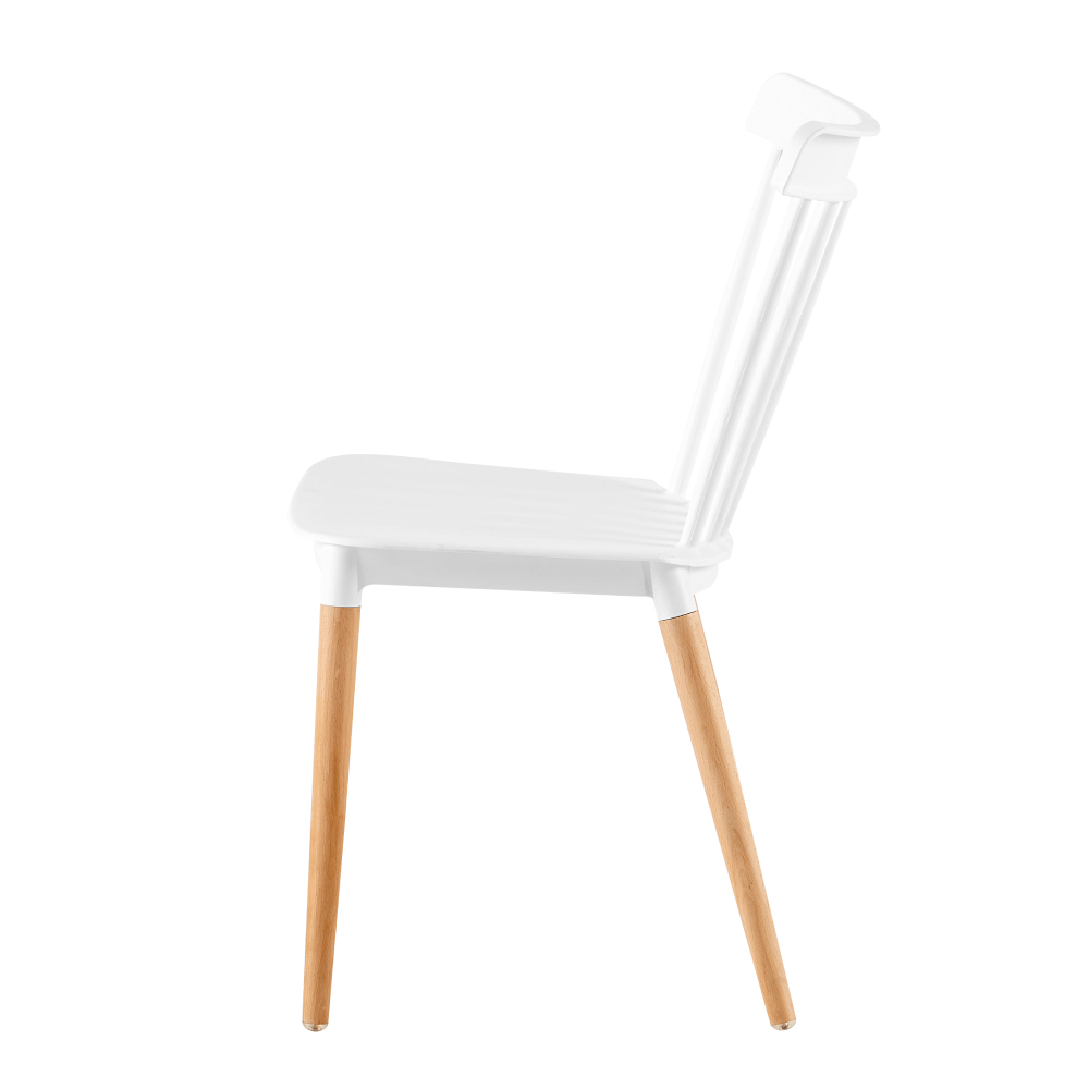 Scaun dining ROSAS, alb / fag, 54x44x83 cm Kondela