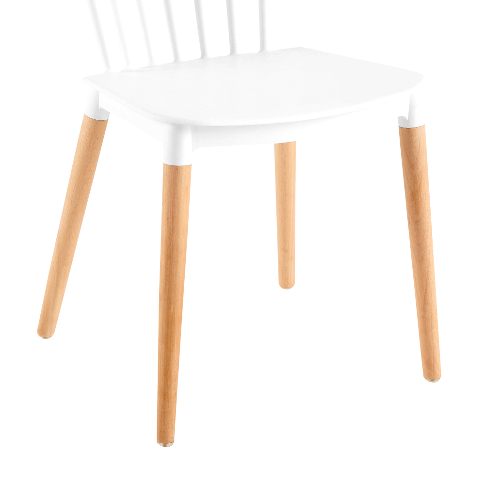 Scaun dining ROSAS, alb / fag, 54x44x83 cm Kondela