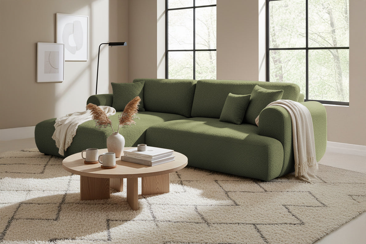 Colțar Extensibil 3 locuri NOA, cu ladă de depozitare, 270x155x80 cm Prestige Home