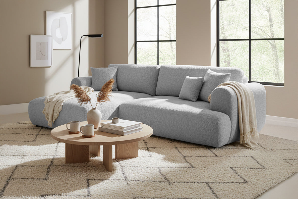 Colțar Extensibil 3 locuri NOA, cu ladă de depozitare, 270x155x80 cm Prestige Home