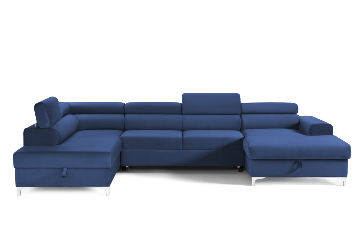 Colțar Extensibil, în formă de U, TIME NEW, cu 2 lăzi de depozitare, cu tetiere reglabile, 360x220x95 cm Prestige Home
