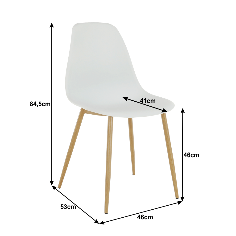 Scaun, alb/natural, 46x53x84.5 cm Kondela
