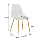 Scaun, alb/natural, 46x53x84.5 cm Kondela
