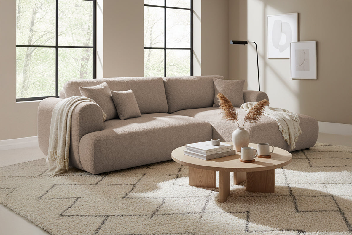 Colțar Extensibil 3 locuri NOA, cu ladă de depozitare, 270x155x80 cm Prestige Home