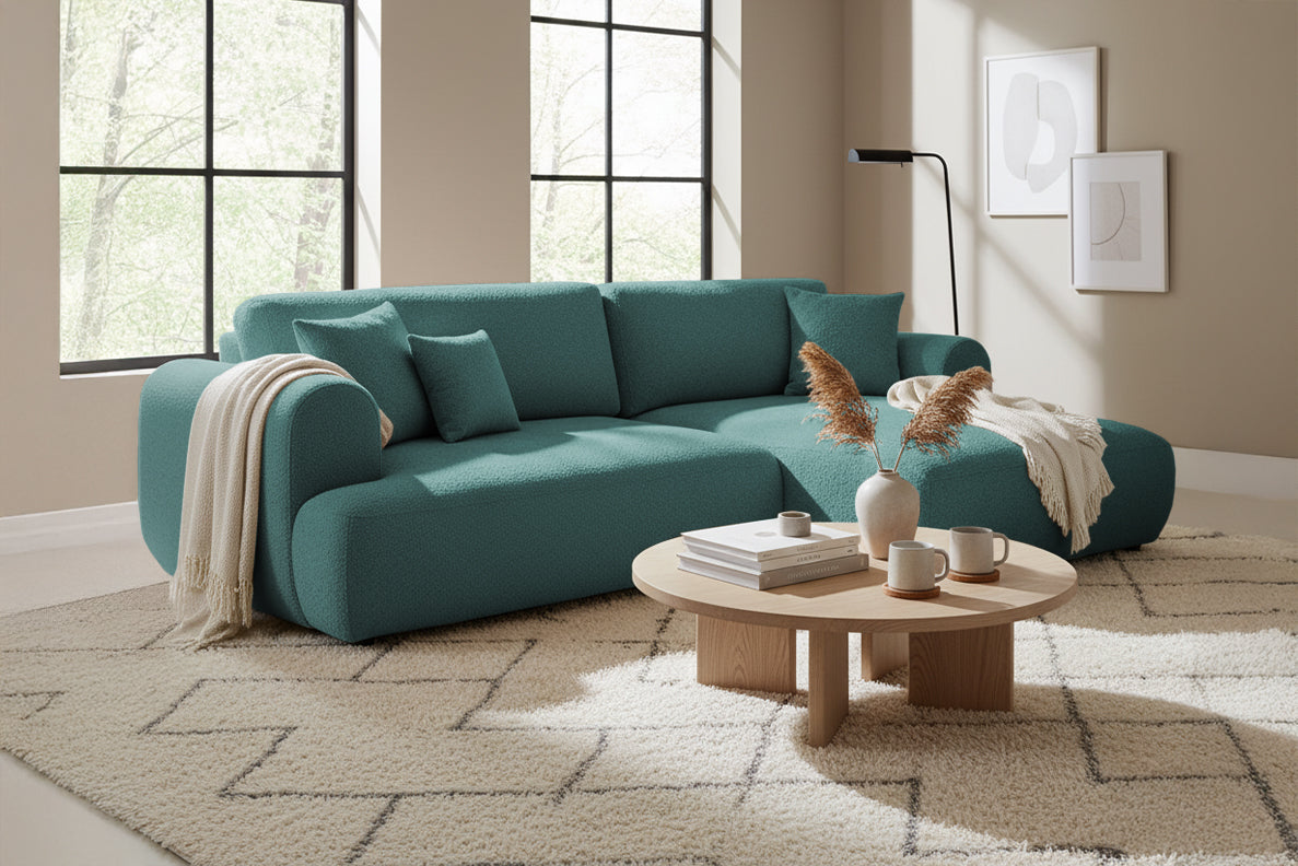 Colțar Extensibil 3 locuri NOA, cu ladă de depozitare, 270x155x80 cm Prestige Home