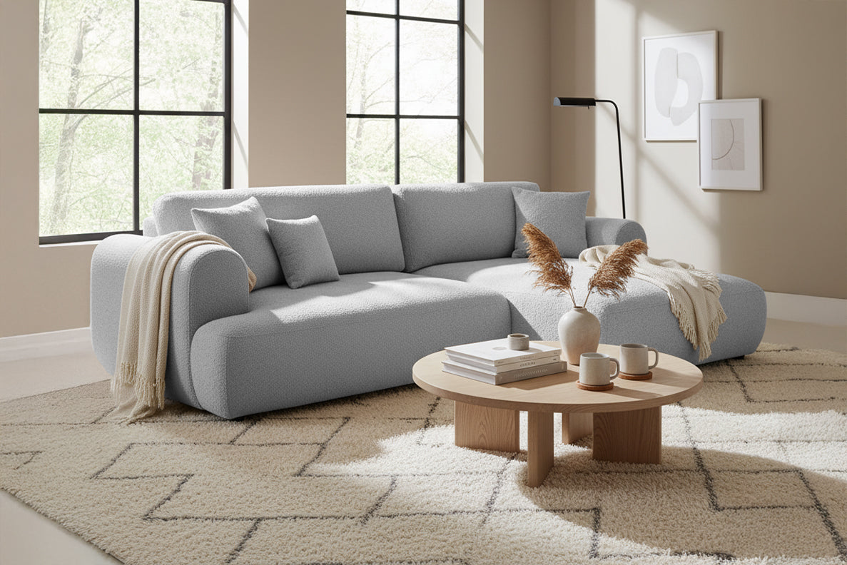 Colțar Extensibil 3 locuri NOA, cu ladă de depozitare, 270x155x80 cm Prestige Home