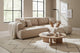 Colțar Extensibil 3 locuri NOA, cu ladă de depozitare, 270x155x80 cm Crem-Anthology Prestige Home