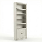 Bibliotecă din lemn masiv de pin Soeren, 2 uși, 80×29×220 cm – alb crem Arboteca