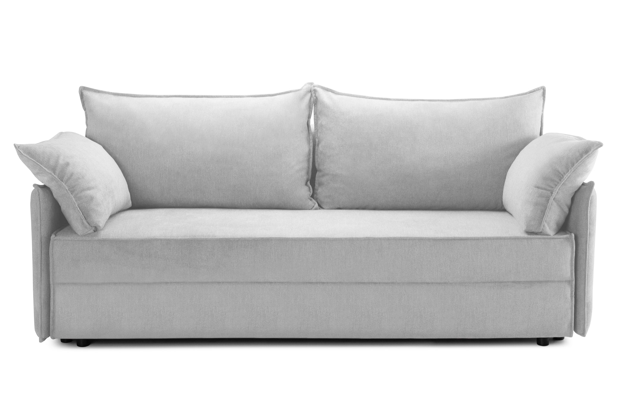 Canapea Extensibilă 3 locuri RIVA, cu ladă depozitare, 206x90x88 cm Aston-Gri-Deschis Prestige Home