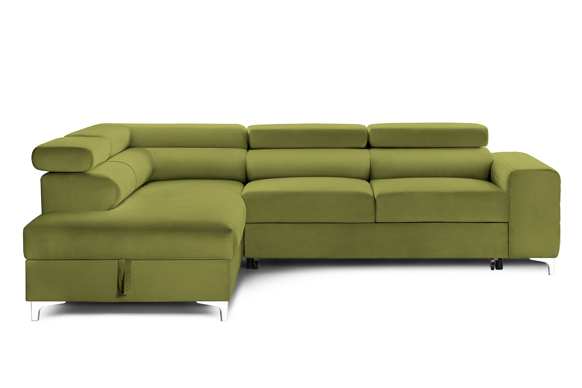 Colțar Extensibil TIME NEW, cu lada depozitare, tetiere reglabile, 285x220x95 cm Prestige Home