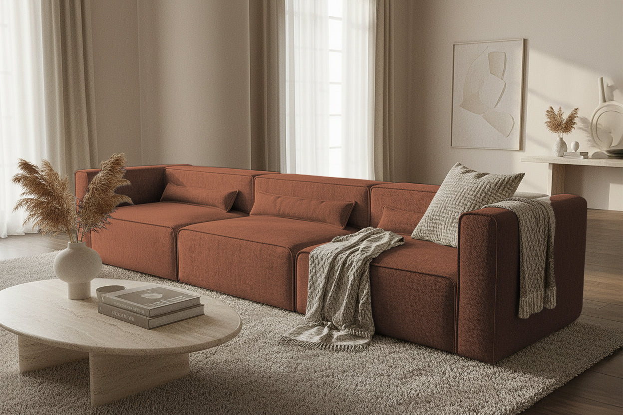 Canapea Extensibilă 5 locuri ZANETTO, cu 3 lăzi depozitare, 340x103x70 cm Prestige Home