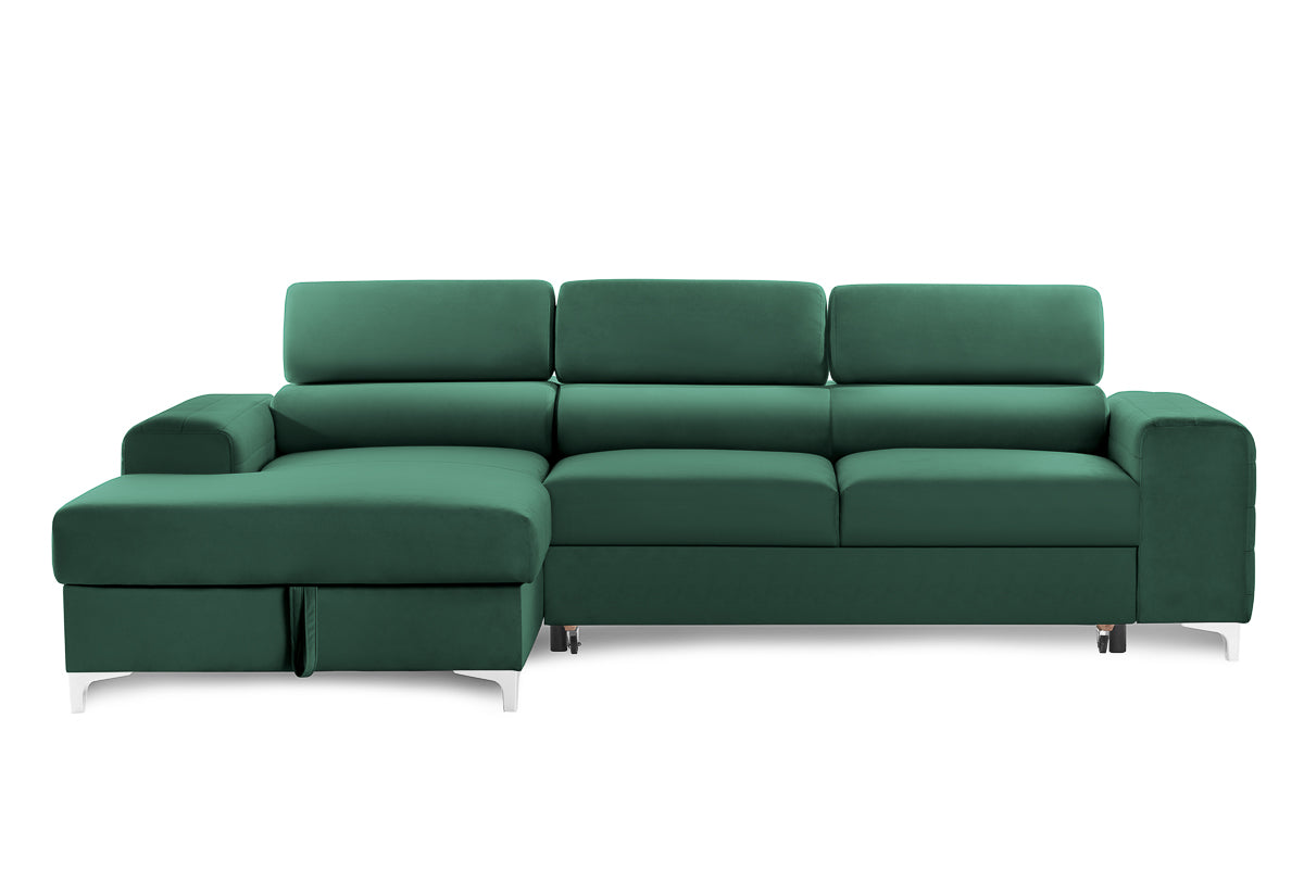 Colțar Extensibil LOFT NEW, cu lada depozitare, tetiere reglabile, 290x170x95 cm Prestige Home