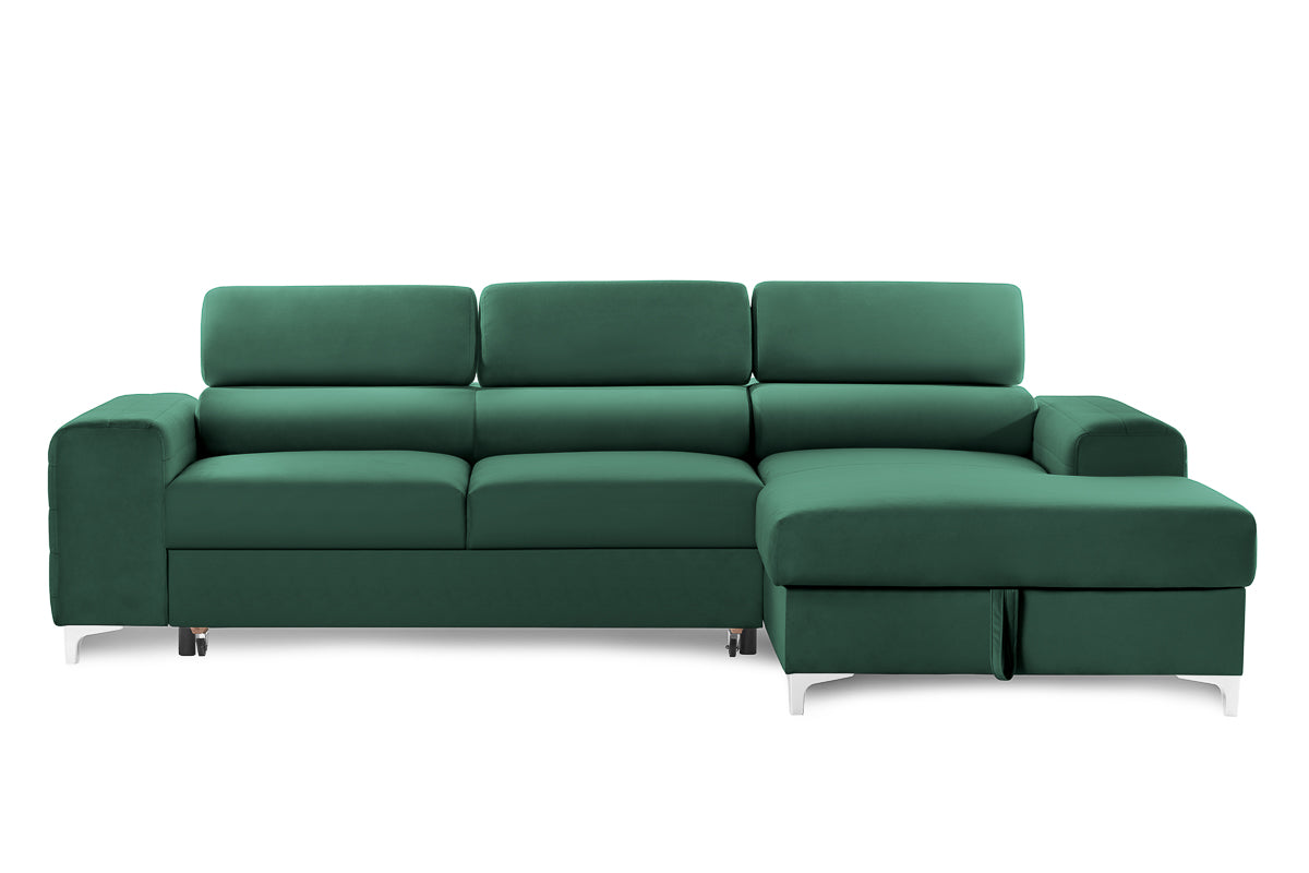 Colțar Extensibil LOFT NEW, cu lada depozitare, tetiere reglabile, 290x170x95 cm Prestige Home