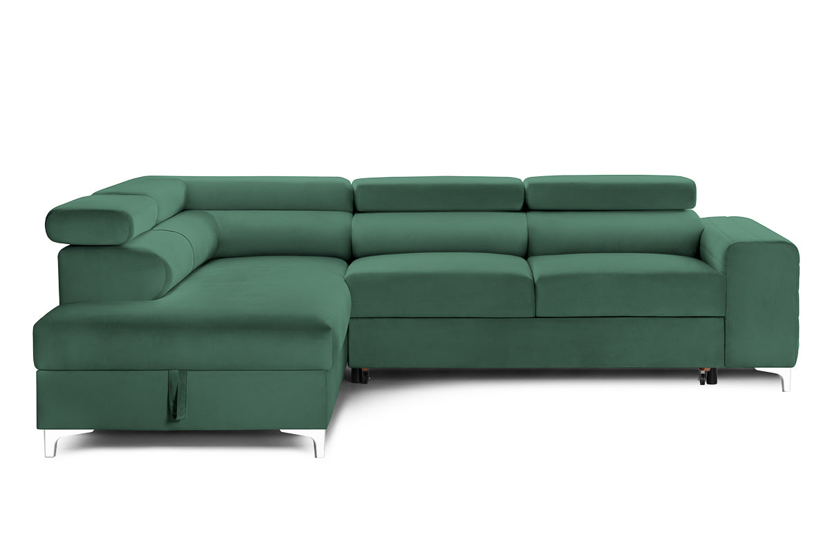 Colțar Extensibil TIME NEW, cu lada depozitare, tetiere reglabile, 285x220x95 cm Prestige Home