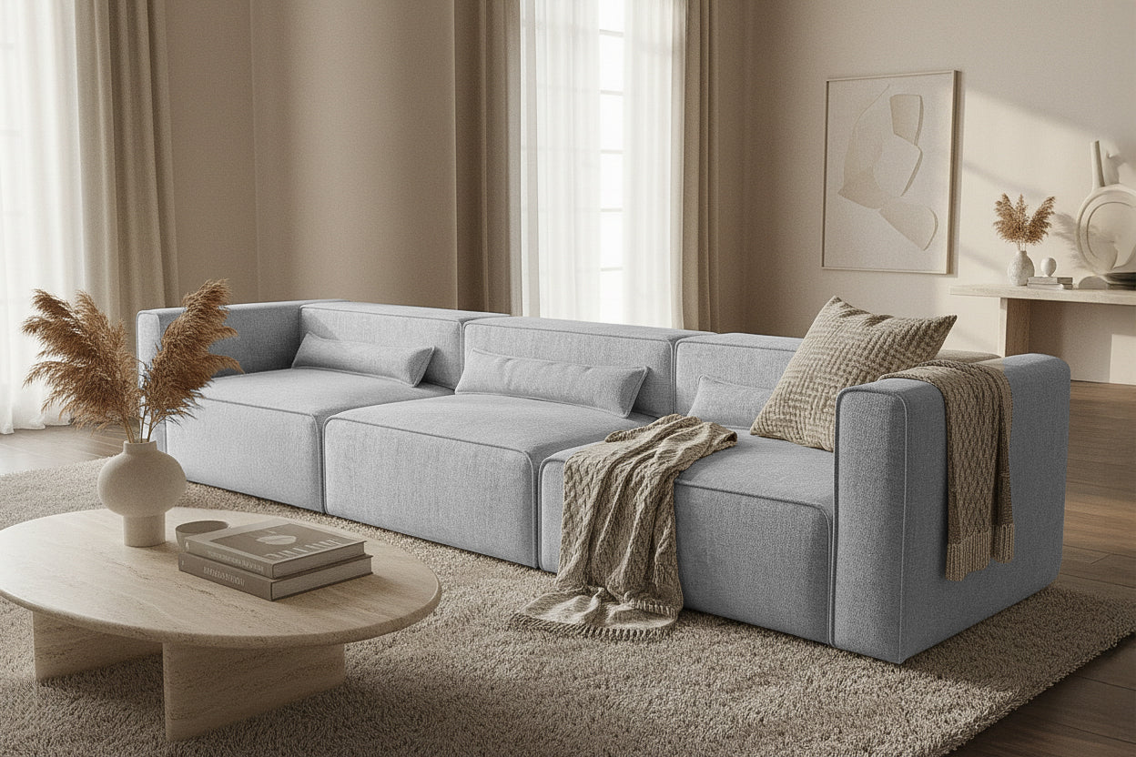 Canapea Extensibilă 5 locuri ZANETTO, cu 3 lăzi depozitare, 340x103x70 cm Prestige Home
