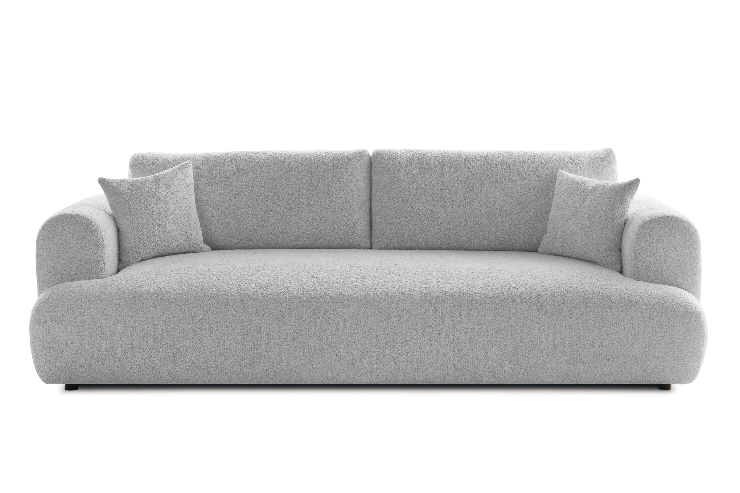 Canapea Extensibilă 3 locuri NOA, cu ladă depozitare, 244x108x80 cm Gri-Argintiu-Anthology Prestige Home