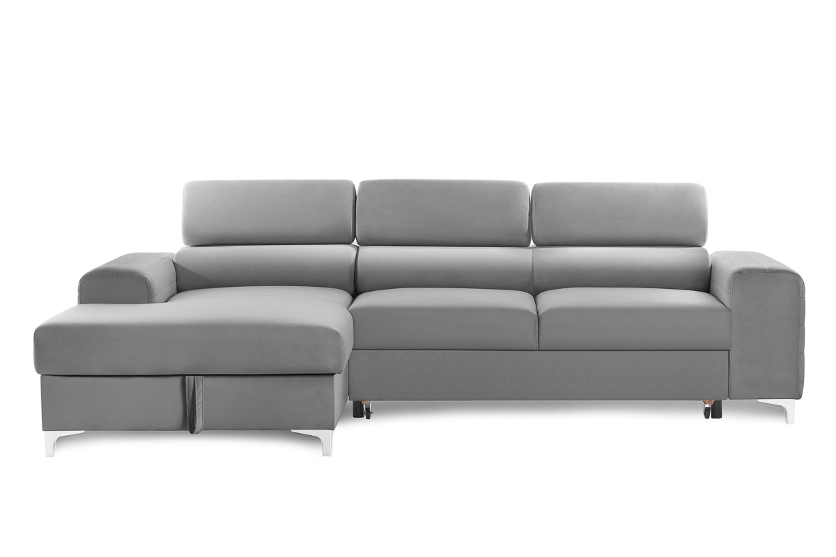 Colțar Extensibil LOFT NEW, cu lada depozitare, tetiere reglabile, 290x170x95 cm Prestige Home