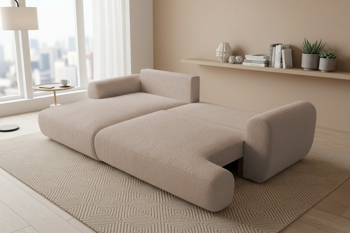 Colțar Extensibil 3 locuri NOA, cu ladă de depozitare, 270x155x80 cm Prestige Home