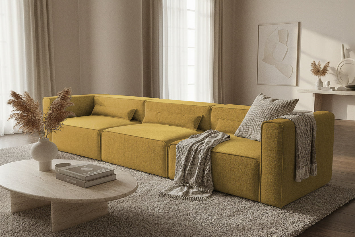 Canapea Extensibilă 5 locuri ZANETTO, cu 3 lăzi depozitare, 340x103x70 cm Prestige Home