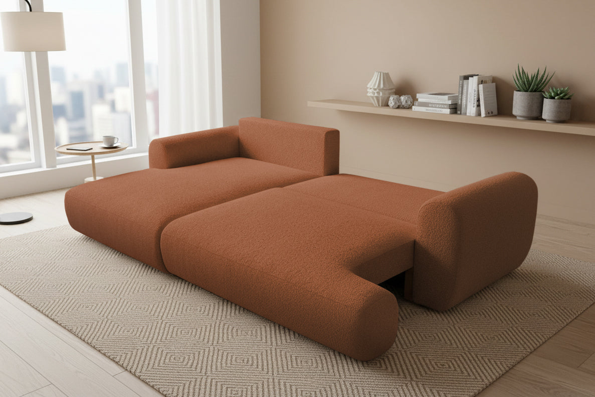 Colțar Extensibil 3 locuri NOA, cu ladă de depozitare, 270x155x80 cm Prestige Home