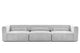 Canapea Extensibilă 5 locuri ZANETTO, cu 3 lăzi depozitare, 340x103x70 cm
