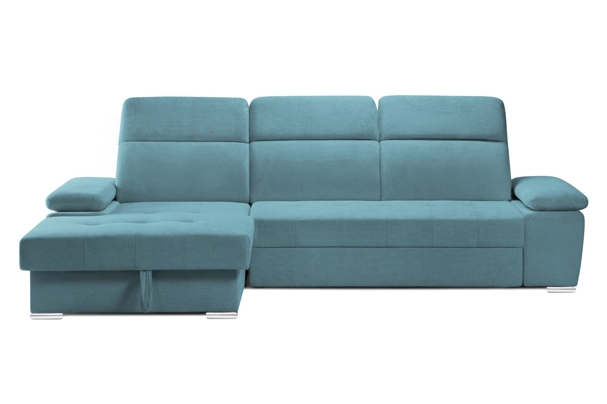 Colțar Extensibil TRENDY, cu ladă de depozitare, cu tetiere reglabile, variante stânga/dreapta 295x170x105 cm Prestige Home