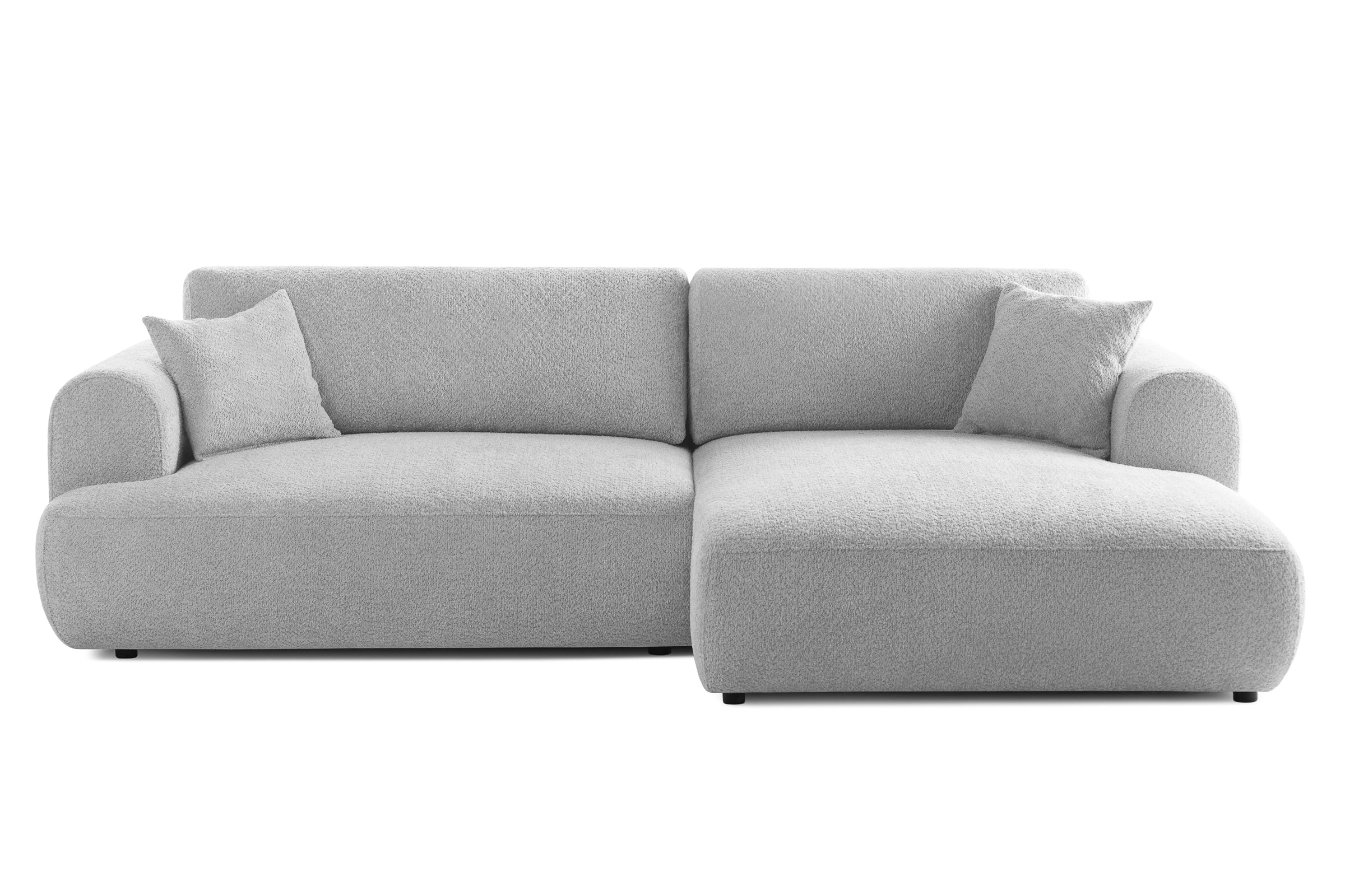 Colțar Extensibil 3 locuri NOA, cu ladă de depozitare, 270x155x80 cm Gri-Argintiu-Anthology Prestige Home
