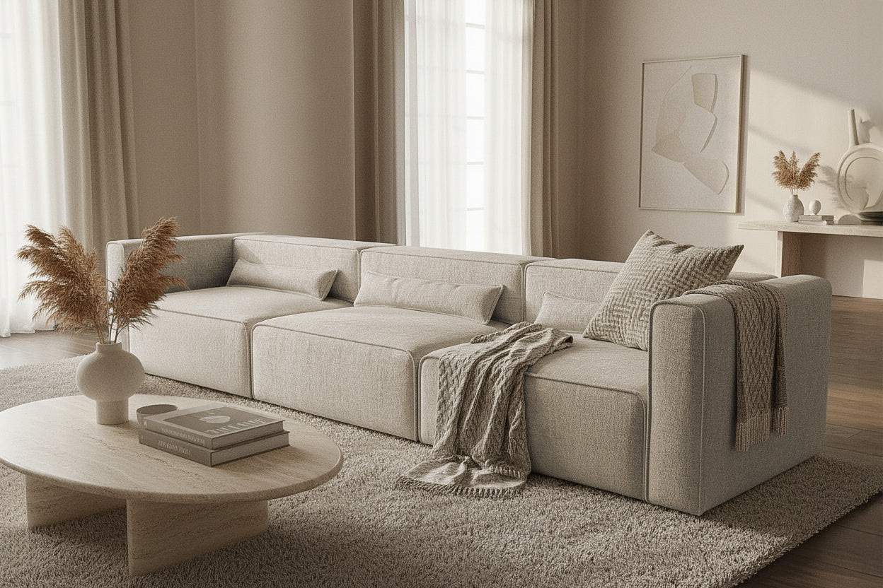 Canapea Extensibilă 5 locuri ZANETTO, cu 3 lăzi depozitare, 340x103x70 cm Prestige Home