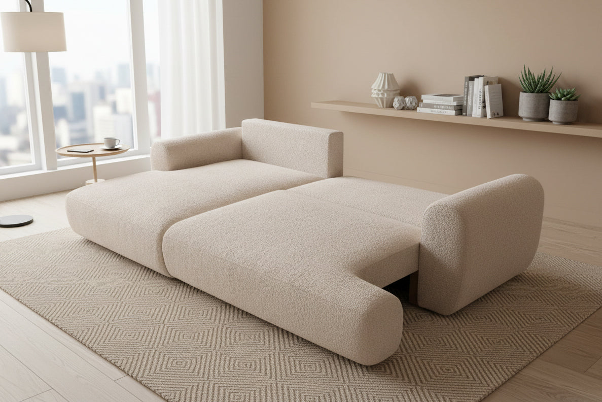 Colțar Extensibil 3 locuri NOA, cu ladă de depozitare, 270x155x80 cm Prestige Home