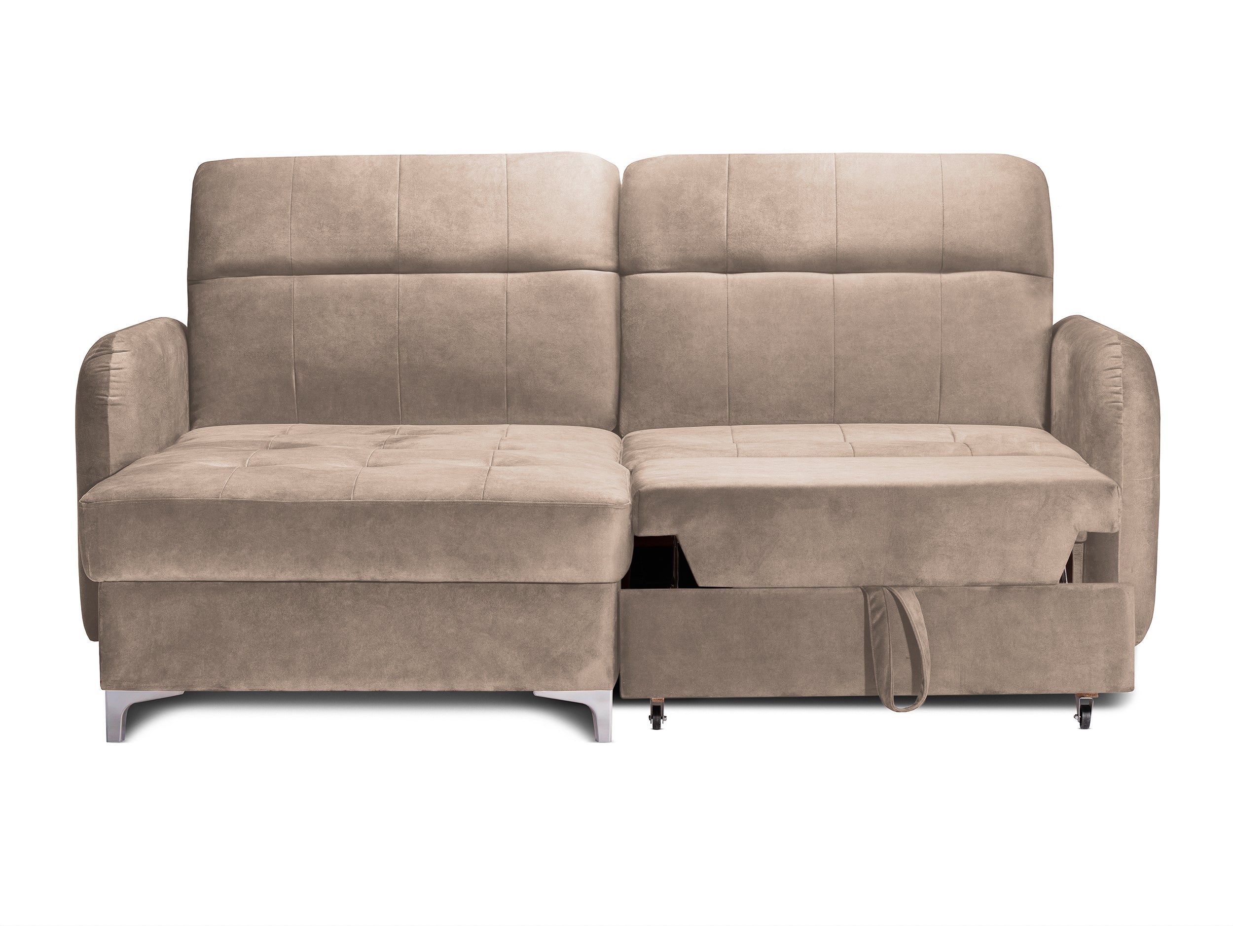 Colțar Extensibil STUDIO, cu lada depozitare, cu tetiere reglabile, 220 x 160 x 105 cm Prestige Home