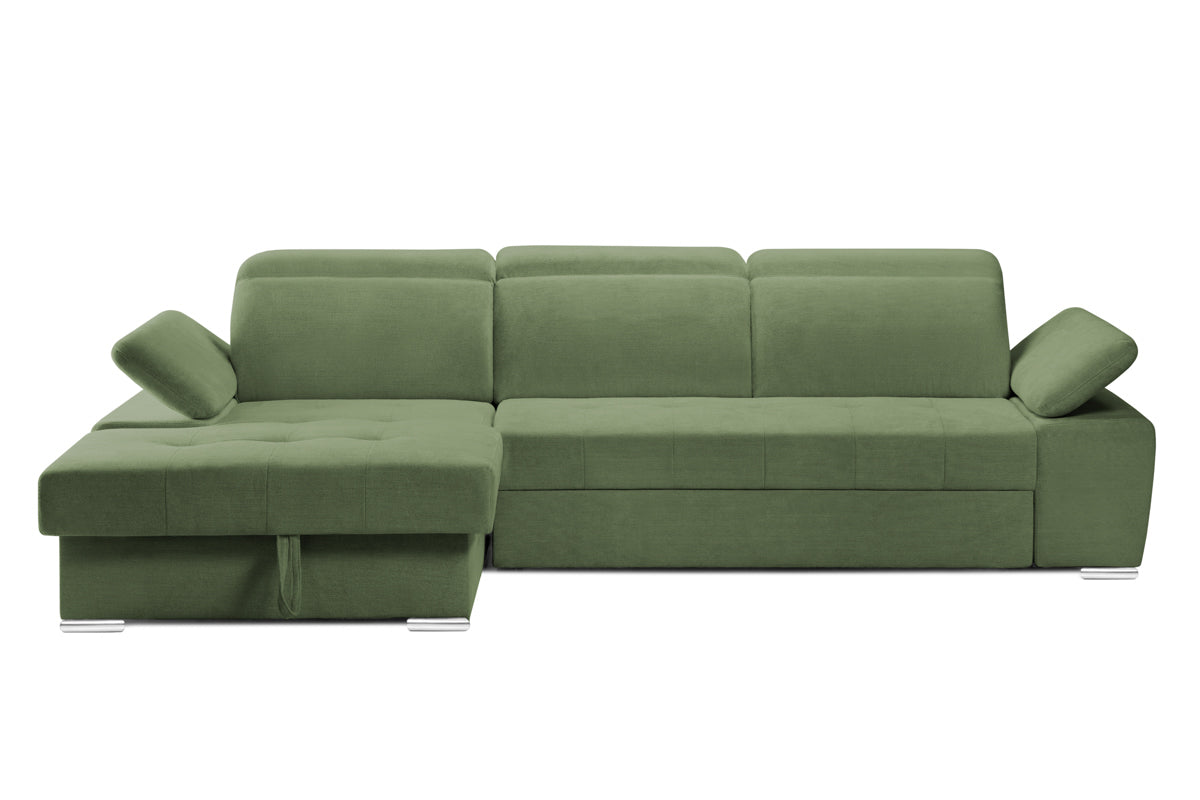 Colțar Extensibil TRENDY, cu ladă de depozitare, cu tetiere reglabile, variante stânga/dreapta 295x170x105 cm Prestige Home