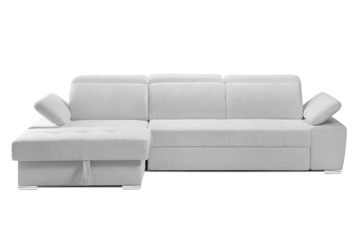 Colțar Extensibil TRENDY, cu ladă de depozitare, cu tetiere reglabile, variante stânga/dreapta 295x170x105 cm Prestige Home