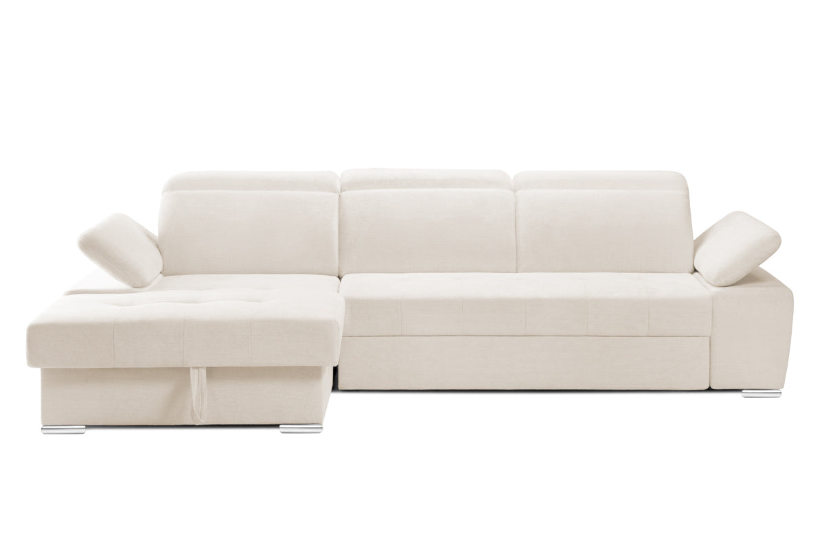 Colțar Extensibil TRENDY, cu ladă de depozitare, cu tetiere reglabile, variante stânga/dreapta 295x170x105 cm Prestige Home