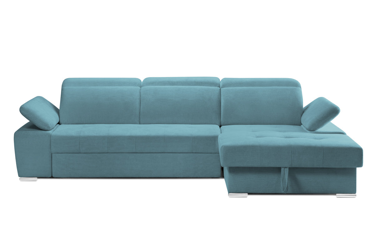 Colțar Extensibil TRENDY, cu ladă de depozitare, cu tetiere reglabile, variante stânga/dreapta 295x170x105 cm Prestige Home