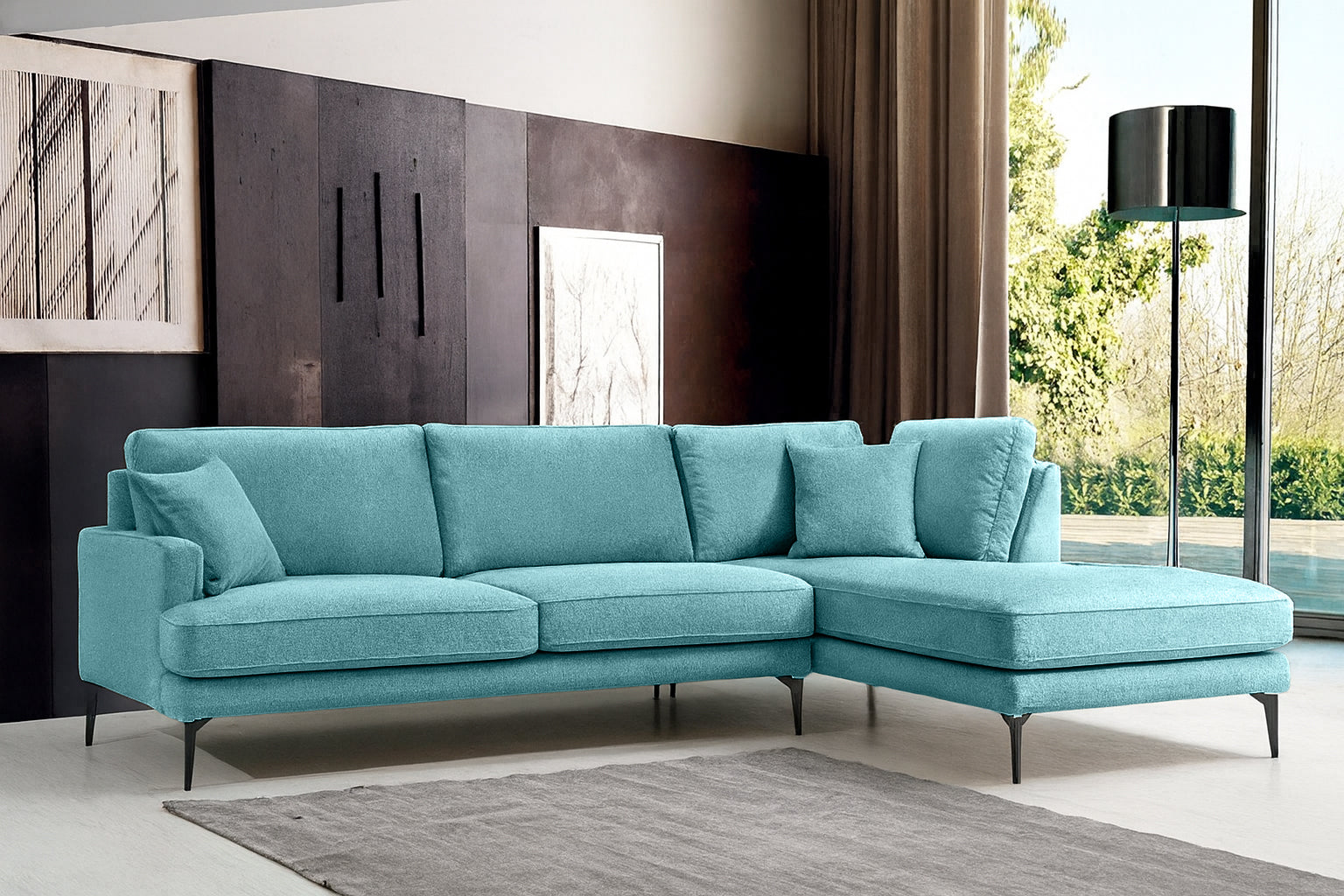 Colțar Fix AZURRO, 280x90/180x85 cm Prestige Home